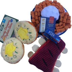 Set 3 Bark ribs puptato skins onion dog toys M